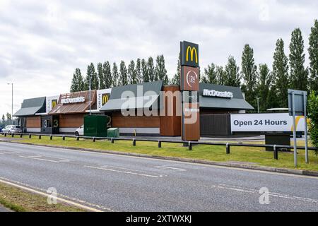 McDrive McDonald's à Crewe Cheshire, Royaume-Uni Banque D'Images