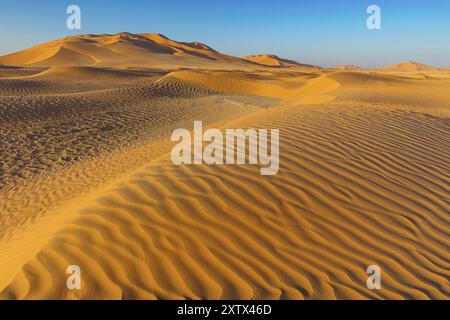 Rub al-Shali, le plus grand désert sur terre en Oman, Rub al-Chali, quartier vide nea, Salalah, gouvernorat de Dhofar, Oman, Asie Banque D'Images