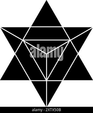 Vecteur Merkaba isolé sur fond blanc géométrie sacrée symbole merkabah. Illustration de Vecteur