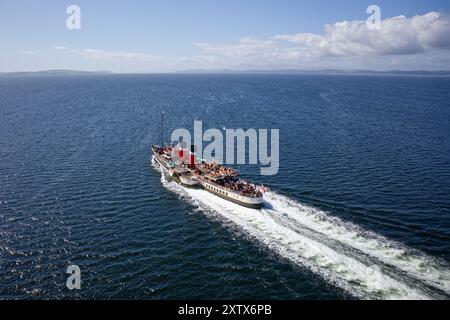 Le bateau à aubes Waverley regorge de touristes voyageant de Glasgow à Rothesay Banque D'Images