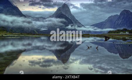 Nouvelle-Zélande, Île du Sud, Milford Sound, Milford Sound, Île du Sud, nouvelle-Zélande, Océanie Banque D'Images