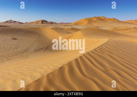 Rub al-Shali, le plus grand désert sur terre en Oman, Rub al-Chali, quartier vide nea, Salalah, gouvernorat de Dhofar, Oman, Asie Banque D'Images