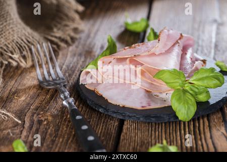 Partie de jambon aux fines herbes (gros plan) Banque D'Images