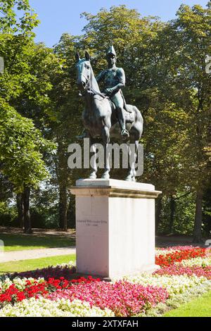 (â© Sylvio Dittrich +49 1772156417) jardin du château de Merseburg Monument à Frédéric-Guillaume le troisième Banque D'Images