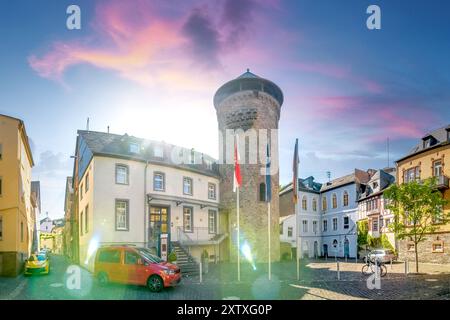 Vieille ville de Traben Trarbach, Allemagne Banque D'Images