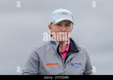 North Ayrshire, Écosse. 16 août 2024. L’écossaise Gemma Dryburgh lors de la 2e manche de l’ISPS HANDA Women’s Scottish Open 2024 à Dundonald Links. Crédit : Tim Gray/Alamy Live News Banque D'Images