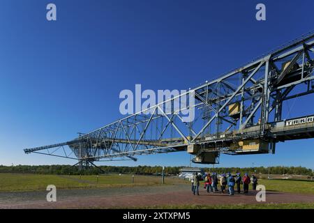 La mine de visiteurs du pont convoyeur de recouvrement F60 est située sur Bergheider See près du village de Lichterfeld dans le district d'Elbe-Elster au sud Banque D'Images