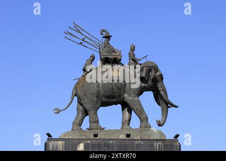 Monument du roi Rama I. à Buriram, Thaïlande, Buriram, Asie, Bouddhisme, Asie Banque D'Images