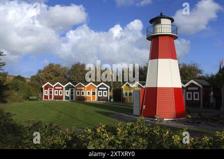 Les cabanes à homards sur Heligoland, Allemagne, Schleswig-Holstein, Heligoland, Schleswig-Holstein, Allemagne, Europe Banque D'Images