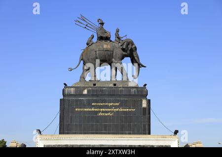 Monument du roi Rama I. à Buriram, Thaïlande, Buriram, Asie, Bouddhisme, Asie Banque D'Images