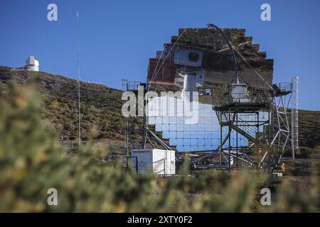 TÉLESCOPE MAGIQUE à l'Observatoire Roque de los Muchachos, ORM, observatoire astronomique situé à Garafia Banque D'Images