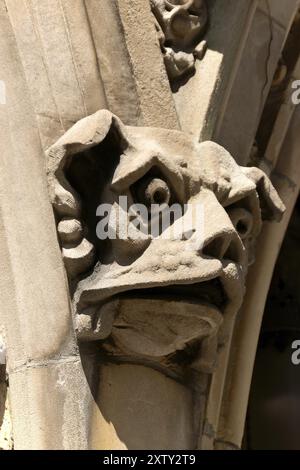 Détail architectural de la cathédrale Christ Church. Elle fut autrefois la première cathédrale anglicane de Montréal. La cathédrale Christ Church originale était Banque D'Images