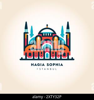 Illustration de logo vectoriel de Hagia Sophia Illustration de Vecteur