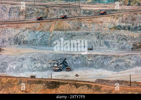 Les gisements de cuivre riches dans la mine de cuivre de Morenci, Arizona plus importante mine de cuivre en Amérique du Nord Banque D'Images