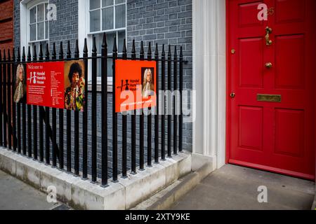 Handel Hendrix House London - Handel & Hendrix à Londres est un musée à Mayfair dédié à George Frideric Handel et Jimi Hendrix. Ouvert en 2001. Banque D'Images