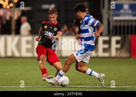 Rotterdam, pays-Bas. 16 août 2024. ROTTERDAM, PAYS-BAS - 16 AOÛT : Noah Naujoks de l'Excelsior Rotterdam tire le ballon lors du match néerlandais Keuken Kampioen Divisie entre l'Excelsior Rotterdam et de Graafschap au Van Donge & de Roo Stadion le 16 août 2024 à Rotterdam, pays-Bas. (Photo de Hans van der Valk/Orange Pictures) crédit : Orange pics BV/Alamy Live News Banque D'Images