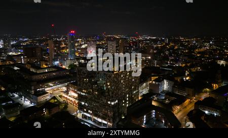 Drone photos de Birmingham la nuit sur 16.08.2024 en utilisant un DJI mini 4pro Banque D'Images