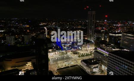 Drone photos de Birmingham la nuit sur 16.08.2024 en utilisant un DJI mini 4pro Banque D'Images