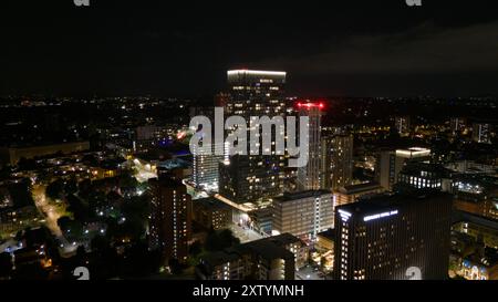 Drone photos de Birmingham la nuit sur 16.08.2024 en utilisant un DJI mini 4pro Banque D'Images