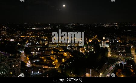 Drone photos de Birmingham la nuit sur 16.08.2024 en utilisant un DJI mini 4pro Banque D'Images