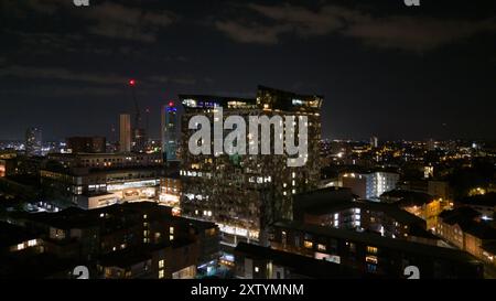 Drone photos de Birmingham la nuit sur 16.08.2024 en utilisant un DJI mini 4pro Banque D'Images