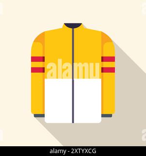 Veste jaune de cycliste professionnel à manches longues, conçue pour les courses cyclistes de haute performance Illustration de Vecteur