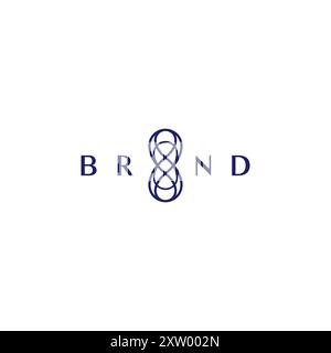 Logo minimaliste Triple huit symboles. Design élégant du logo Number Eight. Illustration de Vecteur