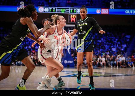 Arlington, Texas, États-Unis. 16 août 2024. Lors d'un match WNBA entre le Connecticut Sun et les Dallas Wings au College Park Center. Le Sun gagne 109-91. (Crédit image : © Mark Fann/ZUMA Press Wire) USAGE ÉDITORIAL SEULEMENT! Non destiné à UN USAGE commercial ! Crédit : ZUMA Press, Inc/Alamy Live News Banque D'Images