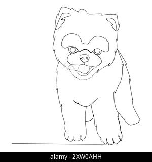 vecteur de chats avec dessin d'art unique continu d'une ligne. Nouveau design minimaliste minimalisme animal animal animal de chat illustration. Illustration de Vecteur