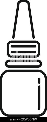 Simple icône de flacon pulvérisateur nasal représentant un traitement courant pour la congestion nasale Illustration de Vecteur