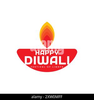Bonne carte de voeux Diwali, bannière Diwali, fond Diwali Illustration de Vecteur