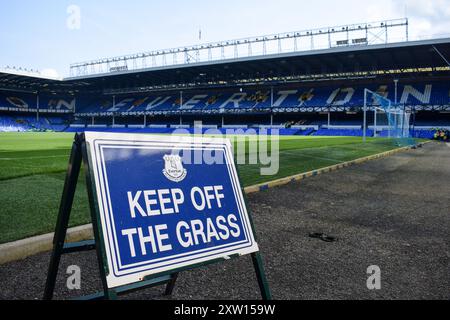 Liverpool, Royaume-Uni. 17 août 2024. Vue générale du Goodison Park devant le Everton FC contre Brighton & Hove Albion FC English premier League match à Goodison Park, Liverpool, Angleterre, Royaume-Uni le 17 août 2024 Credit : Every second Media/Alamy Live News Banque D'Images