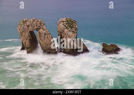 Urro del Manzano, Costa Quebrada, Cantabrie, Espagne. Banque D'Images