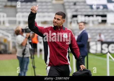 Bruno Guimaraes de Newcastle United arrive avant le match de premier League à St James' Park, Newcastle. Date de la photo : samedi 17 août 2024. Banque D'Images