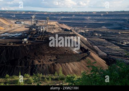 Mine de charbon à ciel ouvert de Tagebau Garzweiler, Rhénanie du Nord-Westphalie, Allemagne © Wojciech Strozyk / Alamy Stock photo Banque D'Images