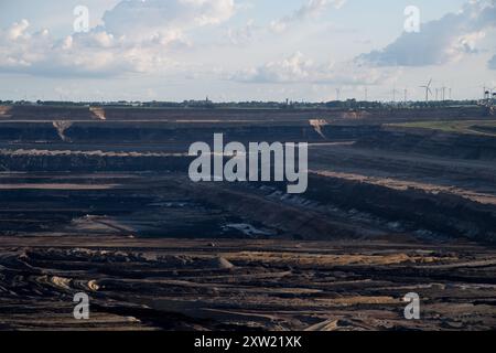 Mine de charbon à ciel ouvert de Tagebau Garzweiler, Rhénanie du Nord-Westphalie, Allemagne © Wojciech Strozyk / Alamy Stock photo Banque D'Images