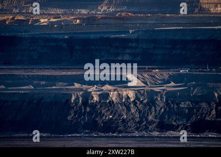 Mine de charbon à ciel ouvert de Tagebau Garzweiler, Rhénanie du Nord-Westphalie, Allemagne © Wojciech Strozyk / Alamy Stock photo Banque D'Images