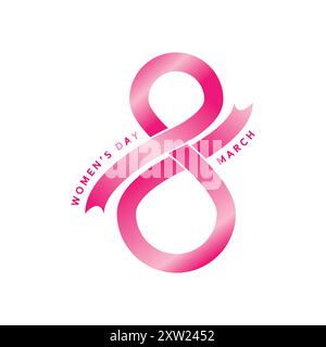 Joyeux Design créatif pour la Journée de la femme Illustration de Vecteur
