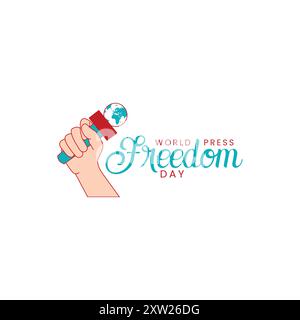 Conception de la Journée mondiale de la liberté de la presse Illustration de Vecteur