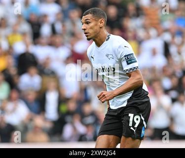 Kayden JACKSON du Derby County FC pendant le match du Sky Bet Championship Derby County vs Middlesbrough au Pride Park Stadium, Derby, Royaume-Uni, 17 août 2024 (photo par Mark Dunn/News images) Banque D'Images