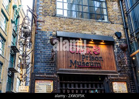 Clink prison Museum, autrefois une prison à Southwark, maintenant une exposition qui recrée la prison originale de Clink Street, Southwark, Londres, Royaume-Uni Banque D'Images