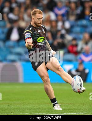 Adam Keighran de Wigan Warriors Kickup Field lors du Magic Weekend match Wigan Warriors vs St Helens à Elland Road, Leeds, Royaume-Uni, 17 août 2024 (photo de Craig Thomas/News images) Banque D'Images