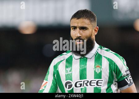 Nabil Fekir (Real Betis) vu lors du match LaLiga EASPORTS entre les équipes du Real Betis Balompie et du Girona FC à l’Estadio Benito Villamarin. Score final ; Real betis 1-1 Girona FC. Banque D'Images