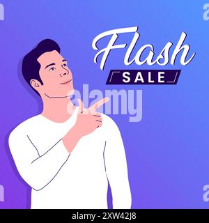 Bannière marketing vente Flash Illustration de Vecteur