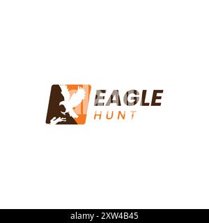 Concept de logo Eagle Hunt Illustration de Vecteur