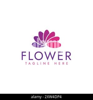 Design de logo floral - marque inspirée de fleurs élégantes pour la beauté et le bien-être Illustration de Vecteur