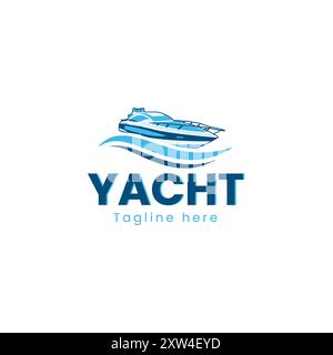 Conception du logo yacht Illustration de Vecteur