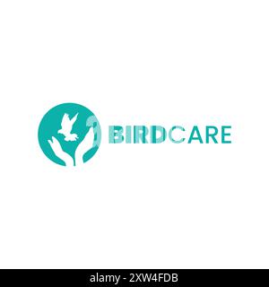 Concept de conception de logo Bird Care Illustration de Vecteur