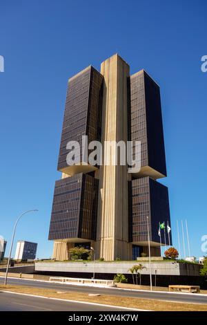 Bâtiment de la banque centrale du Brésil, ou Banco Central do Brasil, acronyme BACEN. À Brasilia, capitale fédérale. Banque D'Images