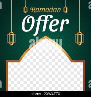 Modèle de post-vente d'offre spéciale Ramadan Illustration de Vecteur